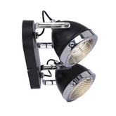 Crazy lampa sufitowa listwa czarny 2x15w gu10 klosz bezbarwny