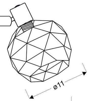 Klosz do acrobat e14 z nakrętką miedziany 71-22042