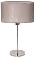 Lampka nocna Piano srebrna z abażurem 3-płomienna E14