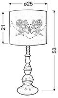 Lampka nocna Lans biała z abażurem E27 Candellux