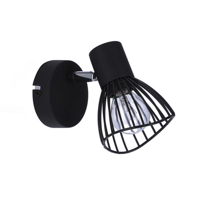 Kinkiet Fly czarny metalowy regulowany loftowy do salonu E14
