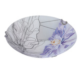 Plafon Spring okrągły do salonu i sypialni 30 cm fioletowy E27