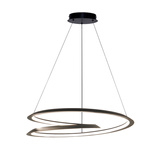 Lampa wisząca Callas czarna pierścieniowa do jadalni LED zmienna barwa światła