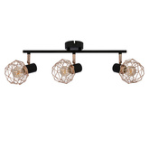 Lampa sufitowa Acrobat listwa ze szklanymi kloszami regulowana 3-punktowa