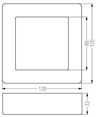 Lampa wpuszczana kwadratowa LED biała minimalistyczna