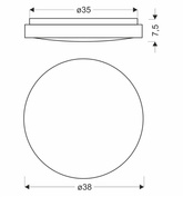 Plafon LED Aflo okrągły drewniany 38 cm 24W 3000-6000K zmienna barwa światła