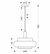 Lampa wisząca Brizi szklana czarna z dymionym kloszem do jadalni nad stół
