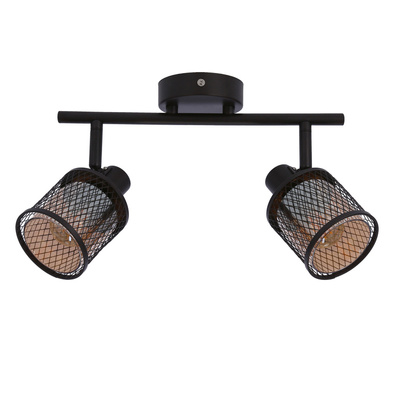 Lampa sufitowa Canabera listwa ze szklanymi kloszami regulowana 2-punktowa