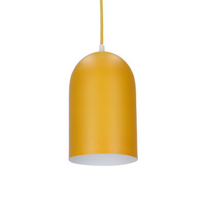 Lampa wisząca Oss Ledea żółta metalowa owalna do jadalni nad stół E27 1 płomienna