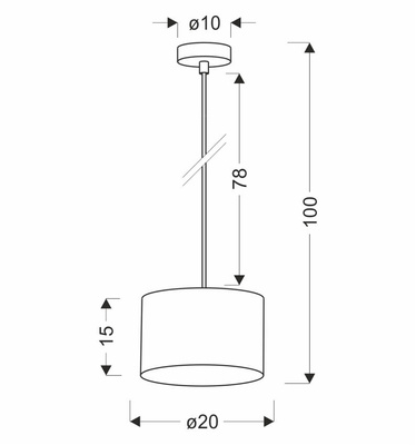 Lampa wisząca z abażurem Pandy czarna do jadalni E27