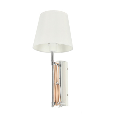 Kinkiet Mito biały z abażurem regulowany do salonu i sypialni E27 Candellux