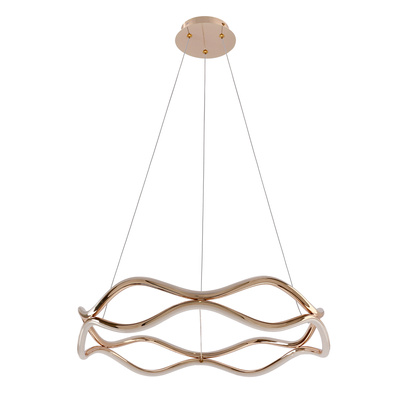Lampa wisząca Vave LED złota do salonu średnica 50 cm 28W 3000K