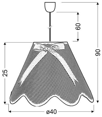 Lampa wisząca z abażurem Lola żółta do sypialni E27