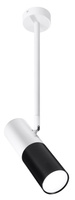 Lampa wisząca tuba regulowana biało-czarna 1xGU10 Candellux