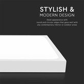 18W Plafon LED z mikrofalowym czujnikiem ruchu / Średnica: 225mm / Barwa:4000K / Klosz: Kwadratowy mleczny biała ramka / IP44