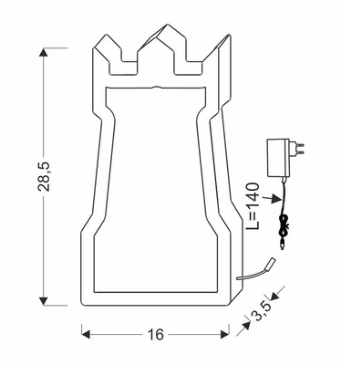 Lampka Tower do pokoju dziecięcego LED 11W 3000K zintegrowana