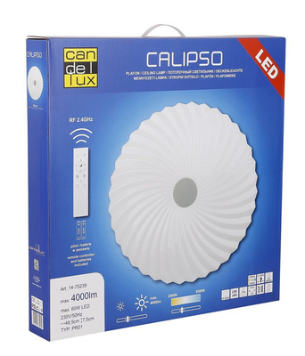 Plafon LED Calipso okrągły biały 48,5 cm zmienna barwa światła 2800-6500K pilot