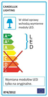 Plafon LED Fiera okrągły 31 cm czarno-srebrny 500lm 230V