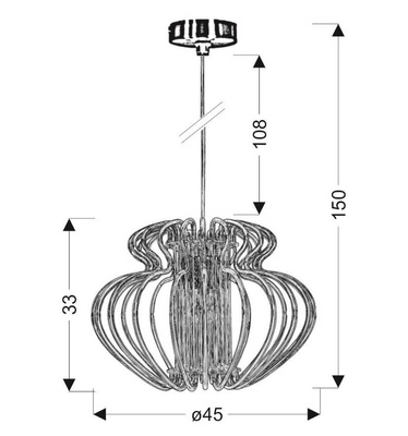Lampa sufitowa wisząca 1X60W E27 niebieska IMPERIA 31-36592
