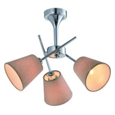 Lampa sufitowa Vox z abażurami regulowana 3-punktowa do salonu