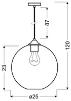 Lampa wisząca Edison szklana kula zielona do salonu nad stół E27 Candellux
