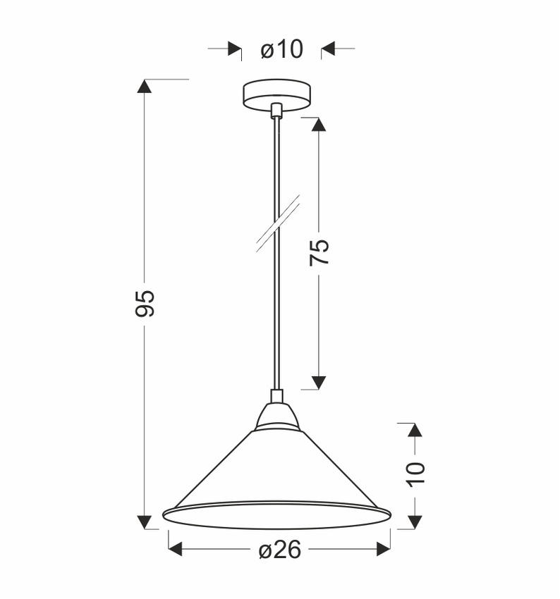 Lampa wisząca Avola metalowa do jadalni biały klosz pojedyncza E27