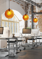Lampa sufitowa szklana kula bursztynowa Edison Candellux 31-21397-Z