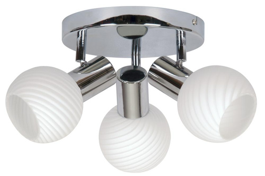 Lampa sufitowa Turno reflektor ze szklanymi kloszami regulowana 3-punktowa