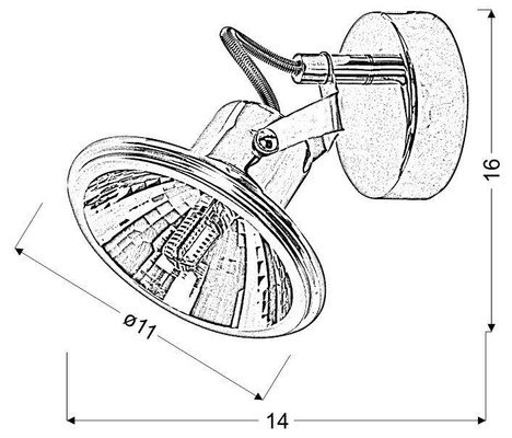 Kinkiet Moon regulowany metalowy chrom do łazienki nad lustro G9 Candellux