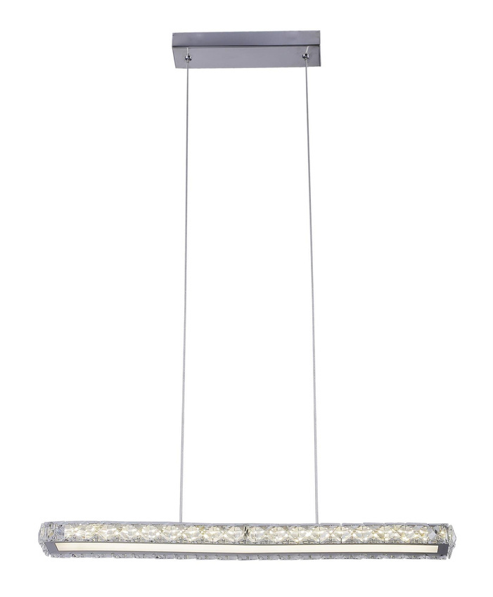 Lampa wisząca Symphony LED nad stół chromowa kryształowa do salonu 20W 4000K