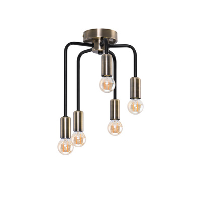 Lampa sufitowa Saga 5-punktowa do salonu metalowa
