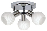 Lampa sufitowa Turno reflektor ze szklanymi kloszami regulowana 3-punktowa