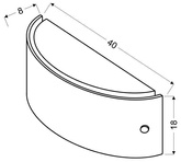 Plafon Fuzo biały prostokątny kryształki 40 cm E27