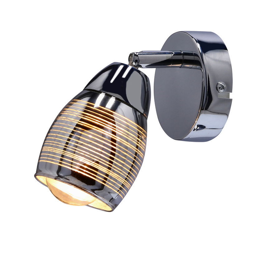 Kinkiet Milton regulowany metalowy chrom do salonu nad lustro E14