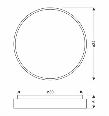 Plafon LED Texas okrągły biały 34 cm 4000K IP20
