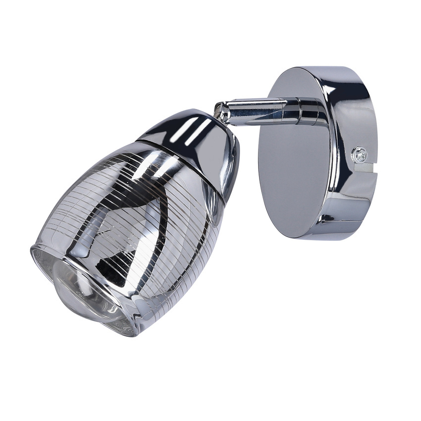 Kinkiet Milton regulowany metalowy chrom do salonu nad lustro E14