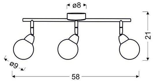 Lampa sufitowa Bolo listwa regulowana 3-punktowa LED do salonu
