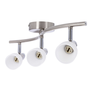 Lampa sufitowa SELIA listwa ze szklanymi kloszami regulowana 3-punktowa