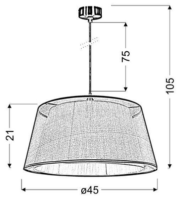 Lampa wisząca z abażurem Charlie brązowa nowoczesna do salonu