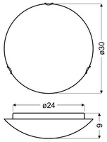 Lampa Sufitowa Candellux Duna 13-38718 Plafon Biały Uchwyt Mosiądz