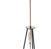 Lampa podłogowa Taflo trójnóg z abażurem do salonu 1-punktowa E27