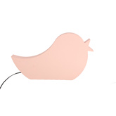 Lampka Bird do pokoju dziecięcego lampka nocna LED ptaszek różowa