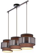 Lampa wisząca z abażurami Hare chrom szary+srebrny potrójna do jadalni