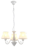 Lampa wisząca z abażurami Zefir biała klasyczna do salonu 3xE27