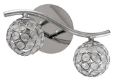 Kinkiet Starlet podwójny kula chrom glamour do salonu 2xG9 metal
