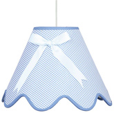 Lampa wisząca z abażurem Lola niebieska do sypialni dziecięca E27