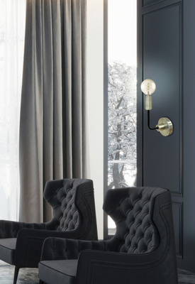 Kinkiet Saga loft metalowy czarno‑patynowy do salonu i sypialni E14 IP20