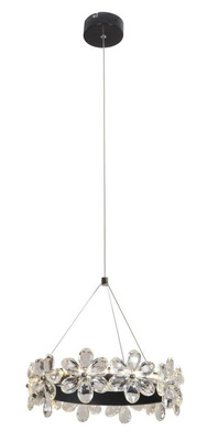 Lampa wisząca Arvin z kryształowa ze szklanymi kwiatami LED 3000K 14W do salonu
