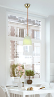 Lampa wisząca SEWILLA zielona - z ceramicznym kloszem - skandynawska lampa nad stół