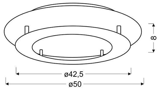 Plafon LED Merle okrągły 50 cm srebrny 3000K do salonu kuchni łazienki